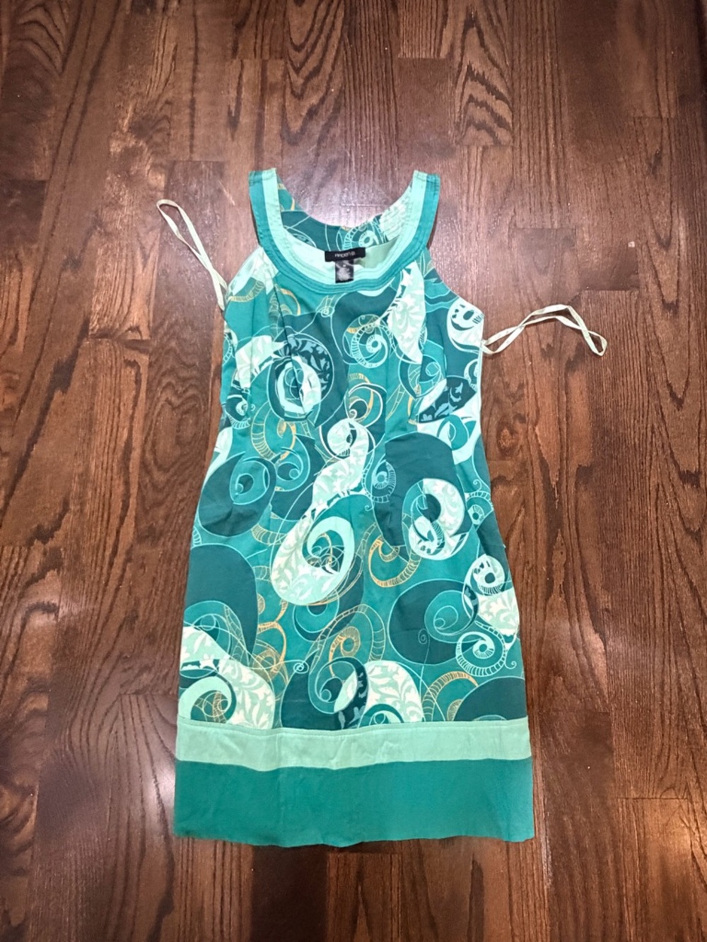 Arden B Teal Swirl Print Tank Dress